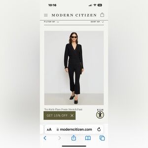 Stretch ponte kick out flare pants. Modern Citizen.